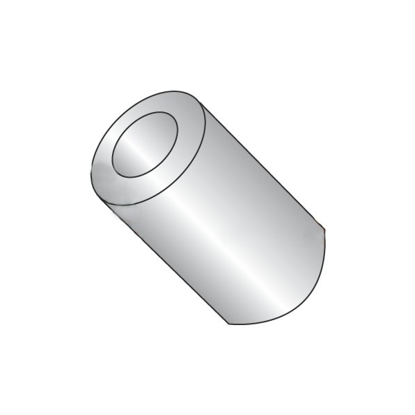 Newport Fasteners Round Spacer, #8 Screw Size, Plain Stainless Steel, 1/4 in Overall Lg, 0.166 in Inside Dia, 100 PK 552182 - main